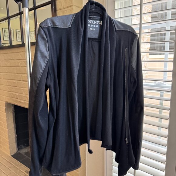 Blank NYC Drape front Leather Jacket - Picture 1 of 4
